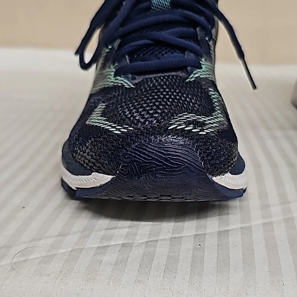 Asics Women's Navy and Aqua Running Sneakers